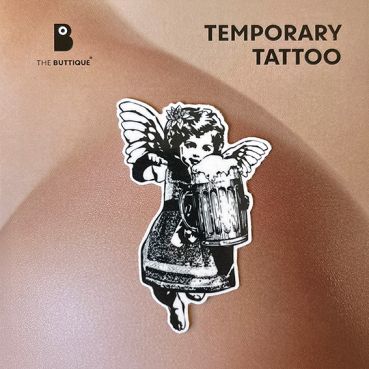 Temporary Tattoo »Angel with beer«